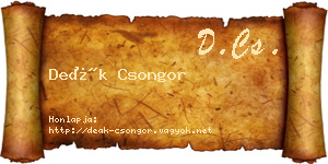 Deák Csongor névjegykártya